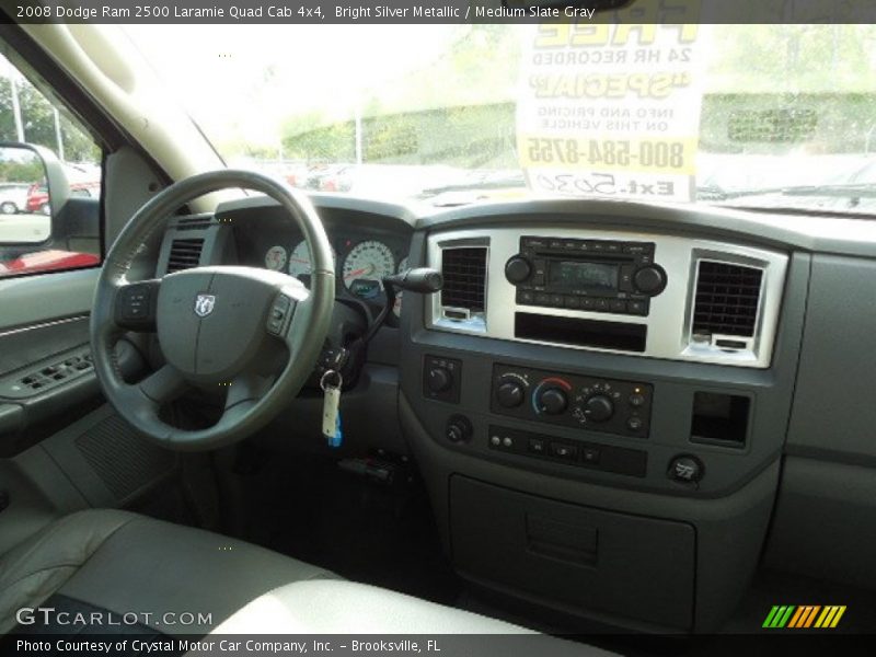 Bright Silver Metallic / Medium Slate Gray 2008 Dodge Ram 2500 Laramie Quad Cab 4x4