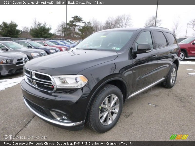 Brilliant Black Crystal Pearl / Black 2014 Dodge Durango Limited AWD
