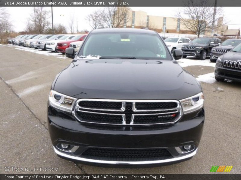 Brilliant Black Crystal Pearl / Black 2014 Dodge Durango Limited AWD