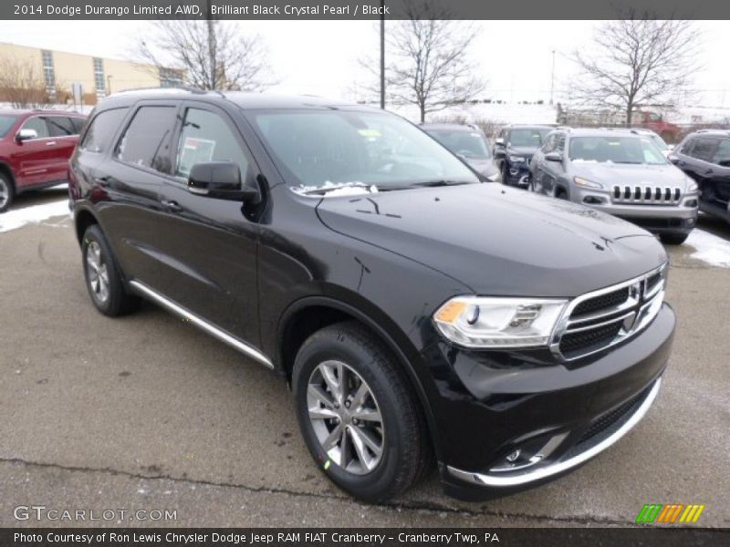 Brilliant Black Crystal Pearl / Black 2014 Dodge Durango Limited AWD