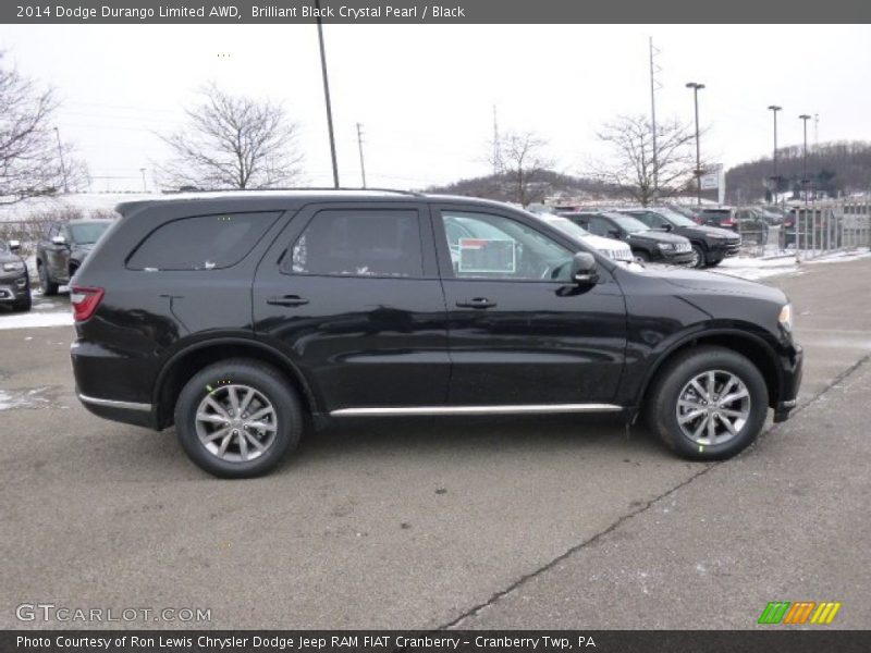 Brilliant Black Crystal Pearl / Black 2014 Dodge Durango Limited AWD