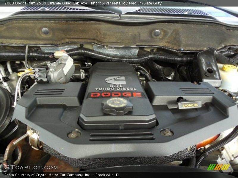 Bright Silver Metallic / Medium Slate Gray 2008 Dodge Ram 2500 Laramie Quad Cab 4x4