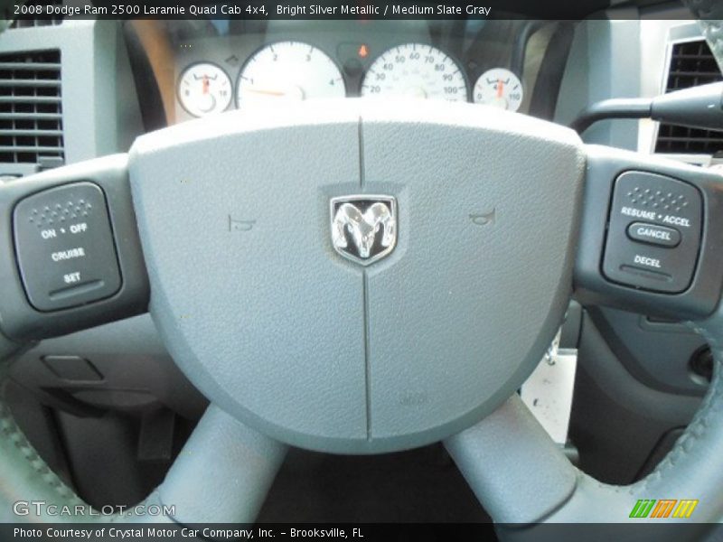 Bright Silver Metallic / Medium Slate Gray 2008 Dodge Ram 2500 Laramie Quad Cab 4x4