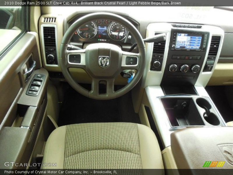 Brilliant Black Crystal Pearl / Light Pebble Beige/Bark Brown 2010 Dodge Ram 2500 SLT Crew Cab 4x4