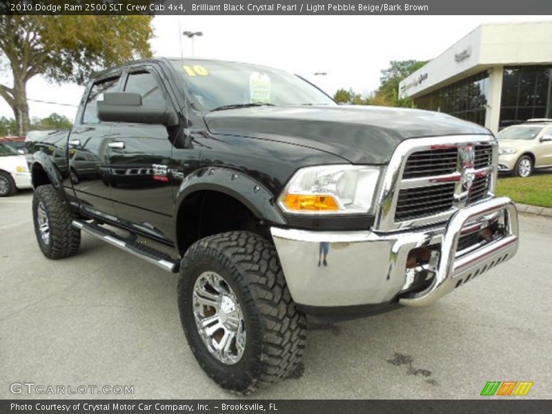 Brilliant Black Crystal Pearl / Light Pebble Beige/Bark Brown 2010 Dodge Ram 2500 SLT Crew Cab 4x4