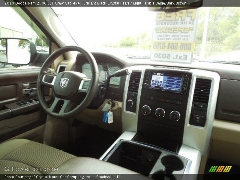 Brilliant Black Crystal Pearl / Light Pebble Beige/Bark Brown 2010 Dodge Ram 2500 SLT Crew Cab 4x4