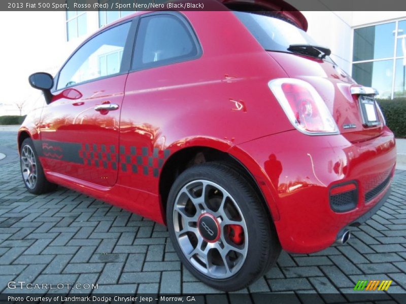 Rosso (Red) / Sport Nero/Nero (Black/Black) 2013 Fiat 500 Sport