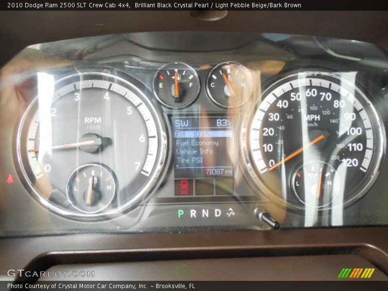 Brilliant Black Crystal Pearl / Light Pebble Beige/Bark Brown 2010 Dodge Ram 2500 SLT Crew Cab 4x4