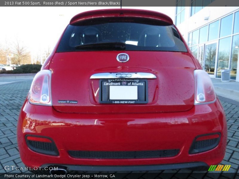 Rosso (Red) / Sport Nero/Nero (Black/Black) 2013 Fiat 500 Sport