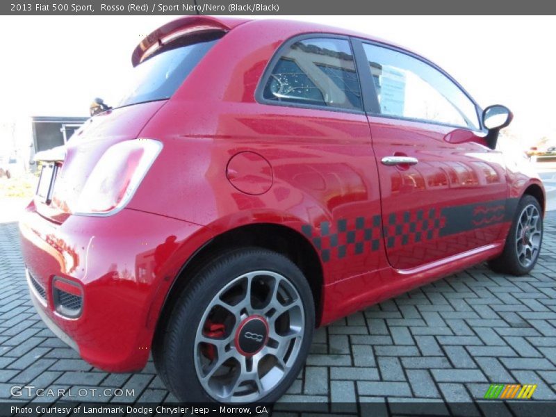 Rosso (Red) / Sport Nero/Nero (Black/Black) 2013 Fiat 500 Sport