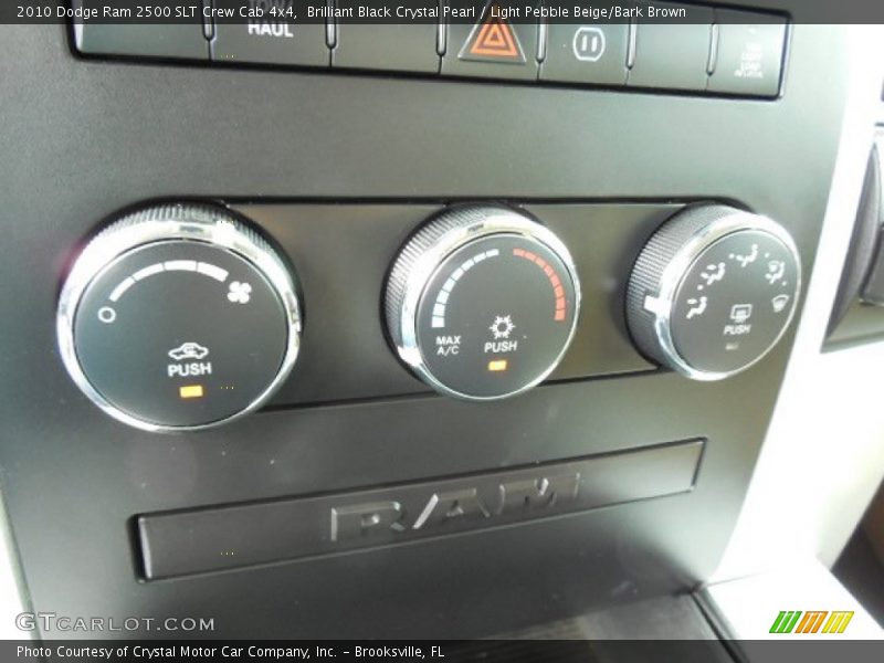 Brilliant Black Crystal Pearl / Light Pebble Beige/Bark Brown 2010 Dodge Ram 2500 SLT Crew Cab 4x4