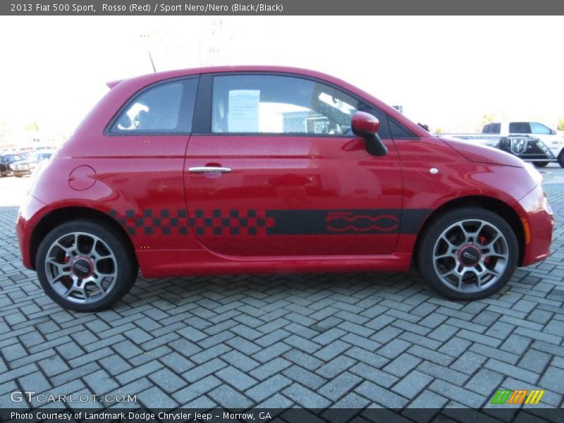 Rosso (Red) / Sport Nero/Nero (Black/Black) 2013 Fiat 500 Sport