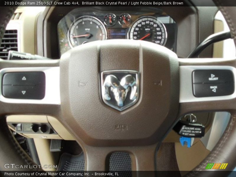 Brilliant Black Crystal Pearl / Light Pebble Beige/Bark Brown 2010 Dodge Ram 2500 SLT Crew Cab 4x4