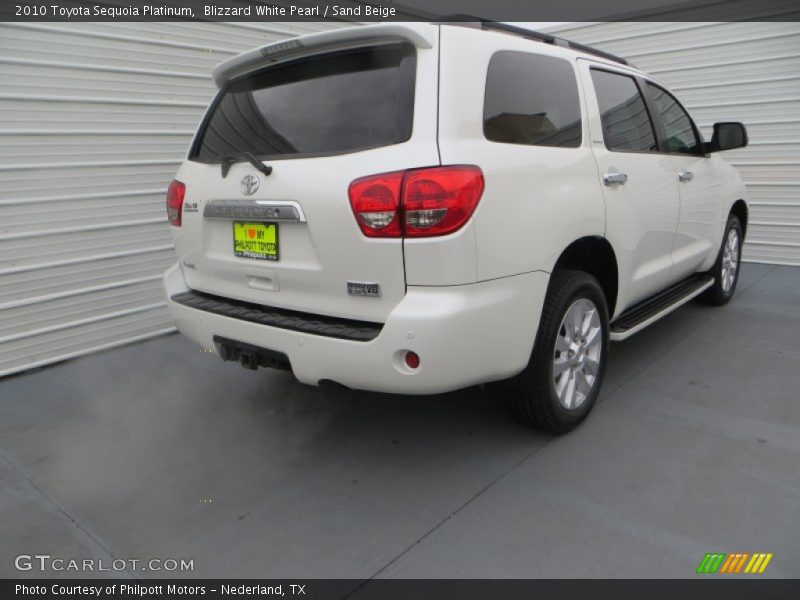 Blizzard White Pearl / Sand Beige 2010 Toyota Sequoia Platinum