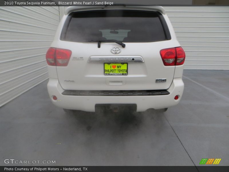 Blizzard White Pearl / Sand Beige 2010 Toyota Sequoia Platinum