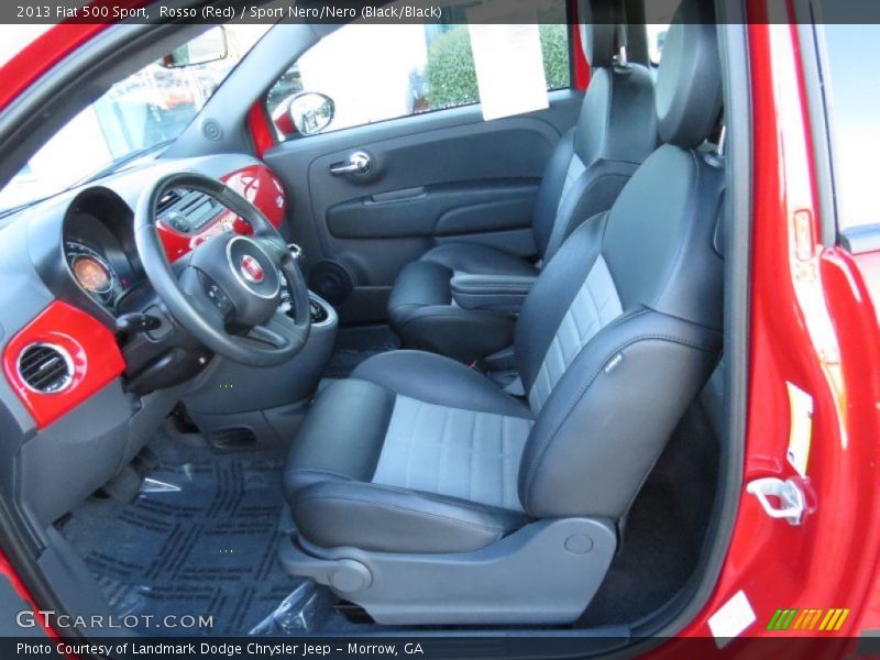 Rosso (Red) / Sport Nero/Nero (Black/Black) 2013 Fiat 500 Sport
