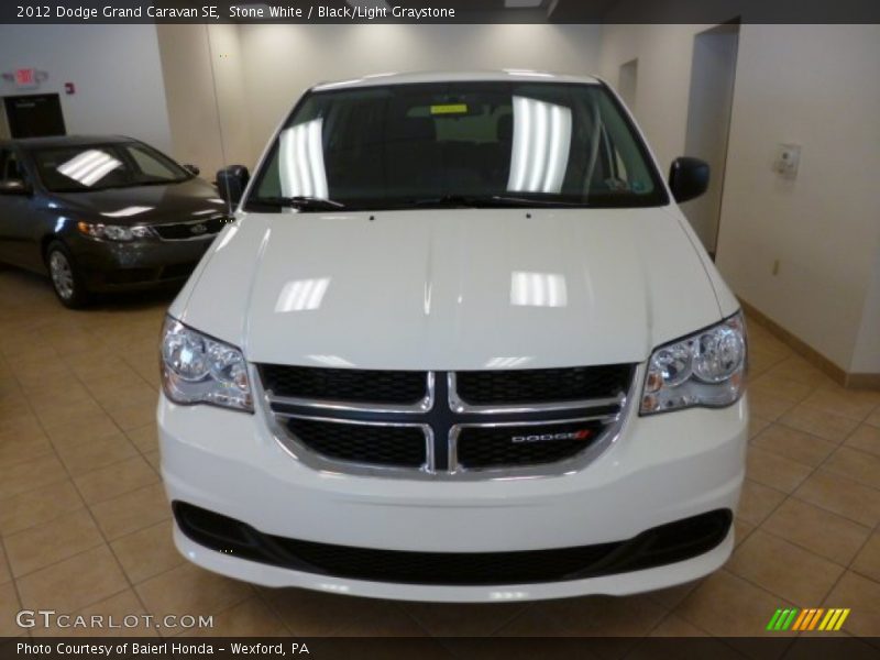 Stone White / Black/Light Graystone 2012 Dodge Grand Caravan SE