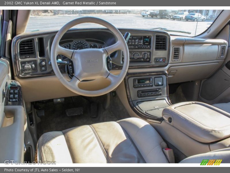 Garnet Red Metallic / Sandstone 2002 GMC Yukon XL Denali AWD
