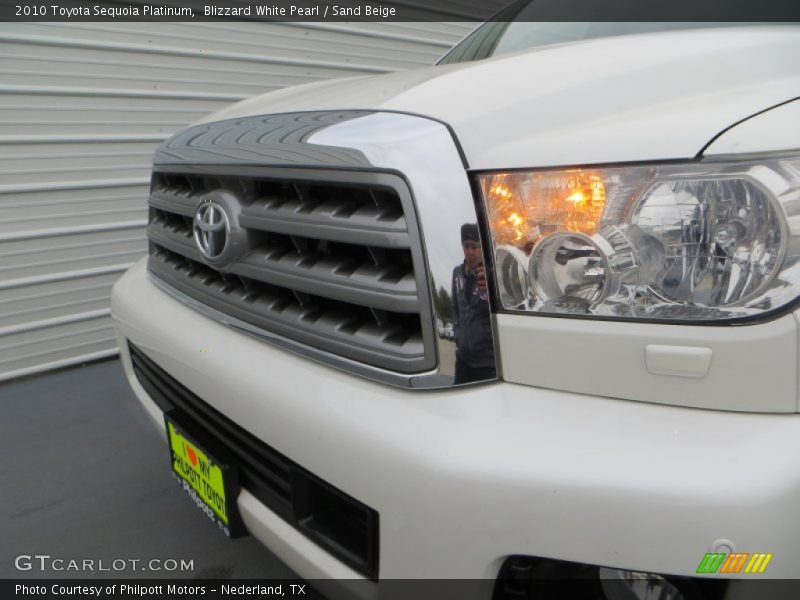 Blizzard White Pearl / Sand Beige 2010 Toyota Sequoia Platinum
