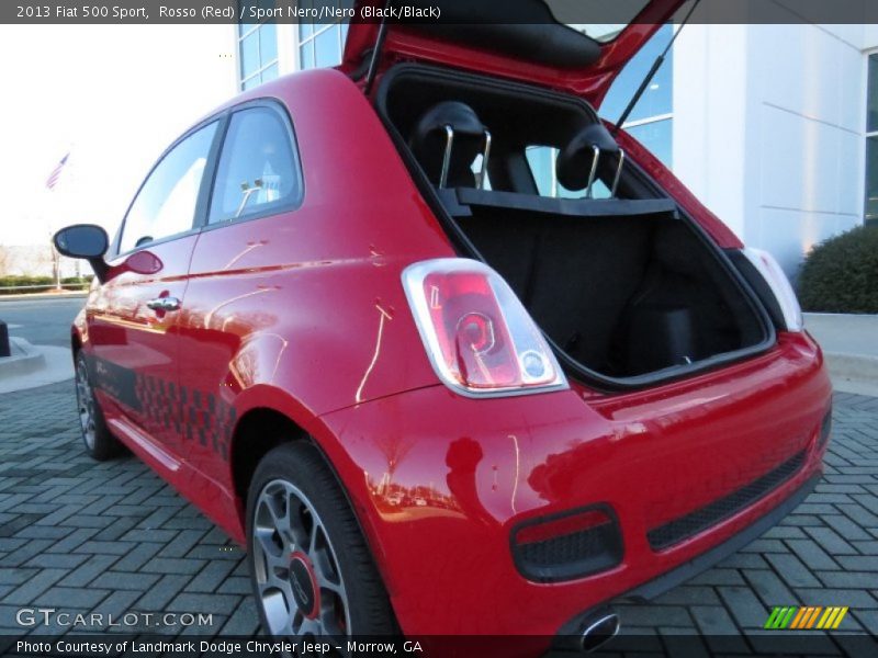 Rosso (Red) / Sport Nero/Nero (Black/Black) 2013 Fiat 500 Sport
