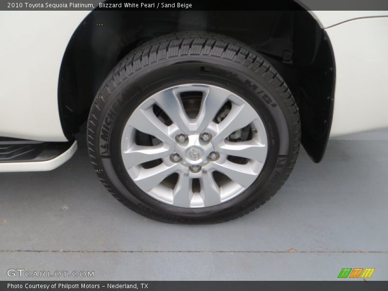 Blizzard White Pearl / Sand Beige 2010 Toyota Sequoia Platinum