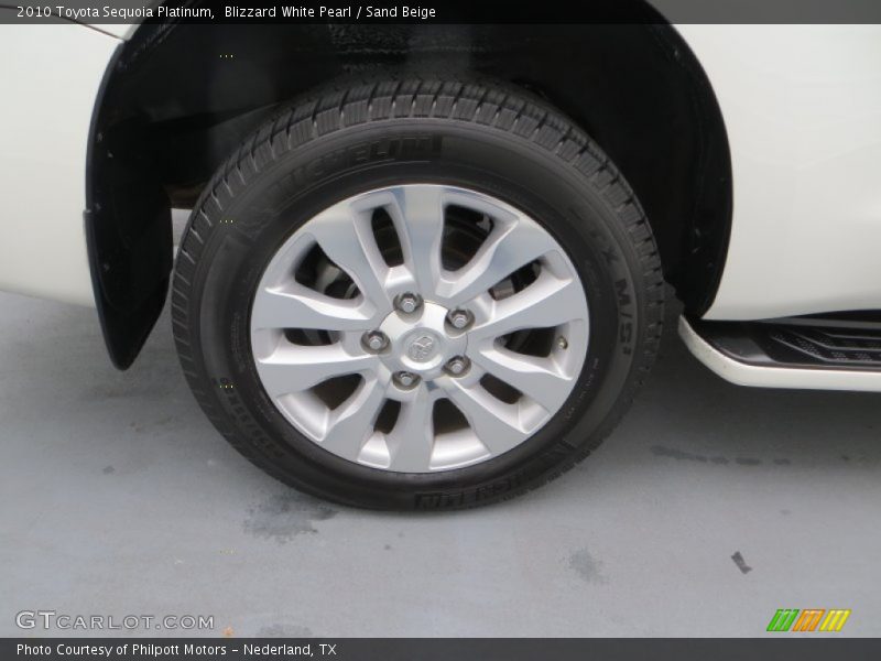 Blizzard White Pearl / Sand Beige 2010 Toyota Sequoia Platinum