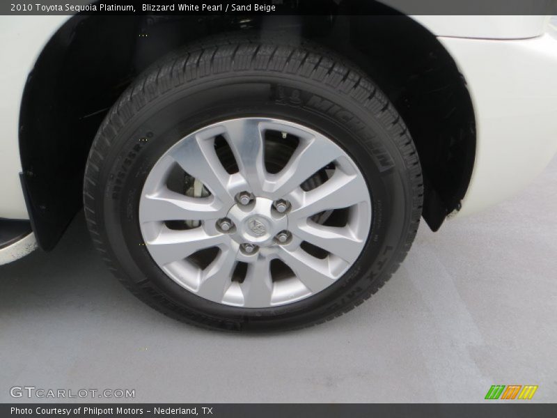 Blizzard White Pearl / Sand Beige 2010 Toyota Sequoia Platinum