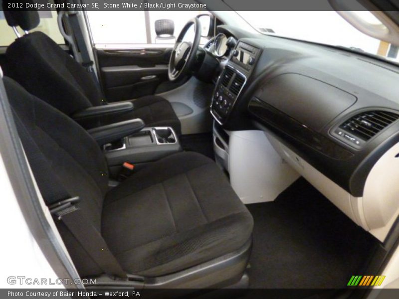 Stone White / Black/Light Graystone 2012 Dodge Grand Caravan SE