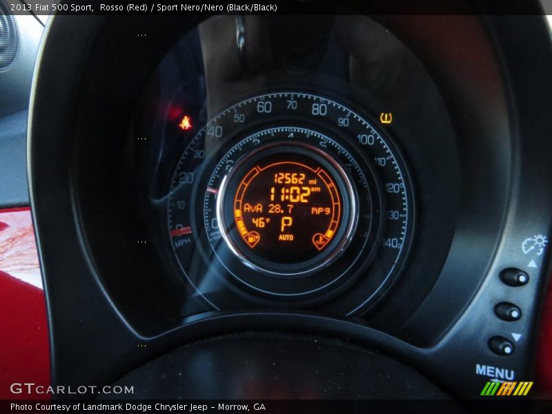 Rosso (Red) / Sport Nero/Nero (Black/Black) 2013 Fiat 500 Sport