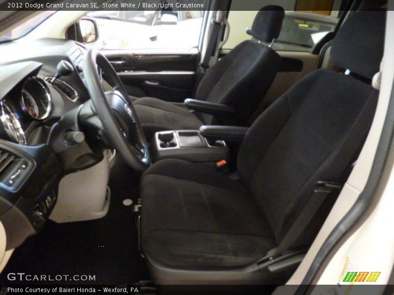 Stone White / Black/Light Graystone 2012 Dodge Grand Caravan SE