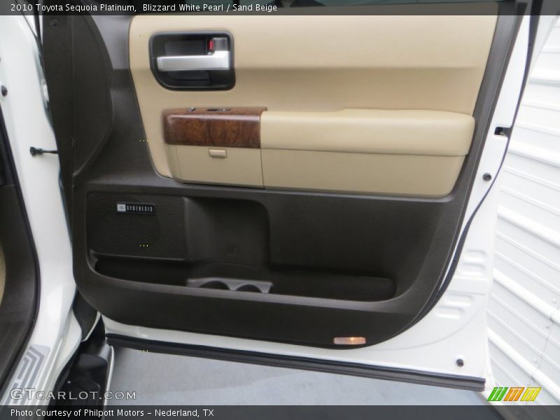 Blizzard White Pearl / Sand Beige 2010 Toyota Sequoia Platinum