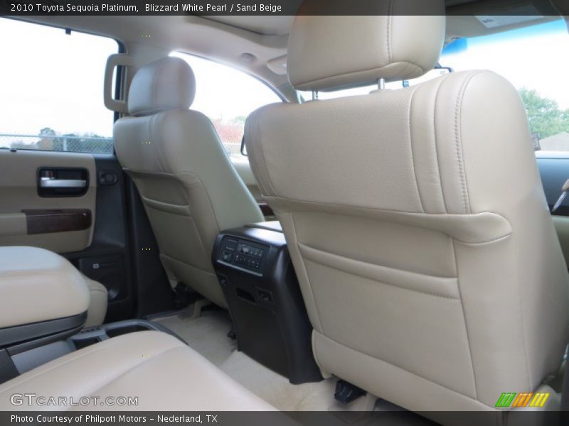 Blizzard White Pearl / Sand Beige 2010 Toyota Sequoia Platinum