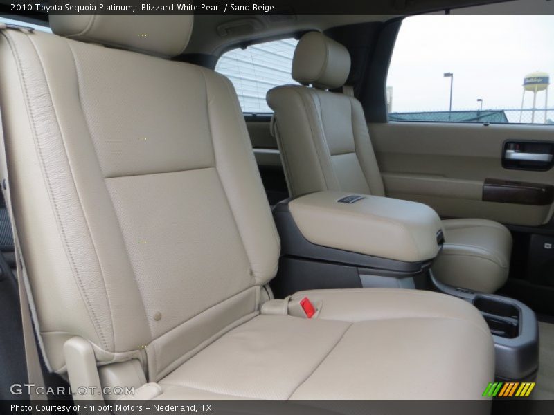 Blizzard White Pearl / Sand Beige 2010 Toyota Sequoia Platinum