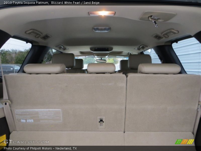 Blizzard White Pearl / Sand Beige 2010 Toyota Sequoia Platinum