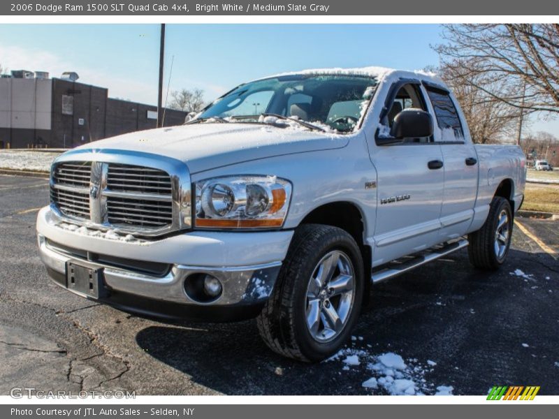 Bright White / Medium Slate Gray 2006 Dodge Ram 1500 SLT Quad Cab 4x4
