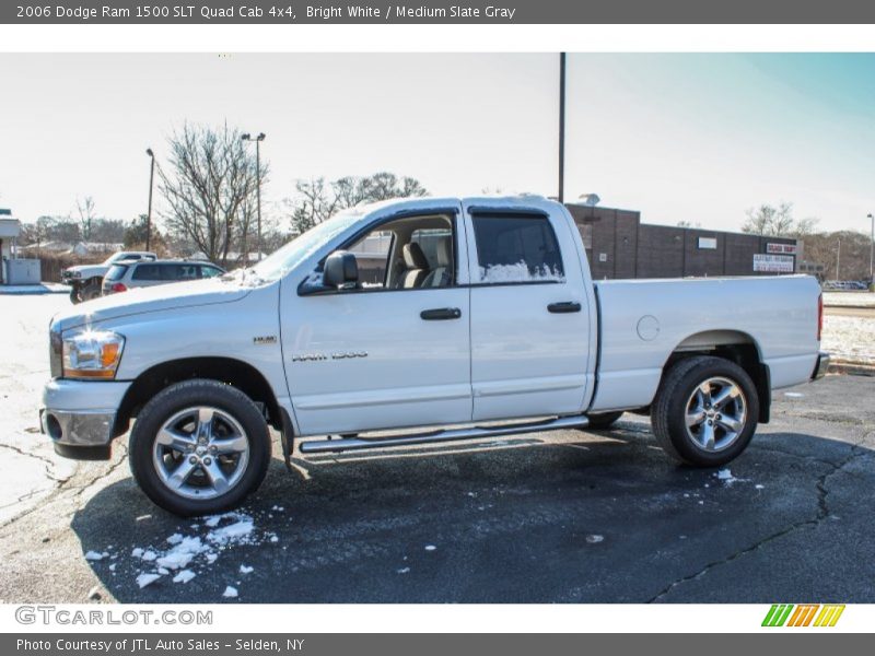 Bright White / Medium Slate Gray 2006 Dodge Ram 1500 SLT Quad Cab 4x4