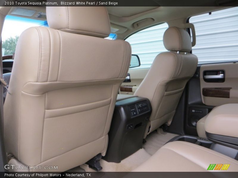 Blizzard White Pearl / Sand Beige 2010 Toyota Sequoia Platinum