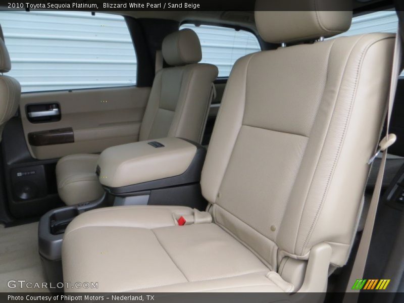 Blizzard White Pearl / Sand Beige 2010 Toyota Sequoia Platinum