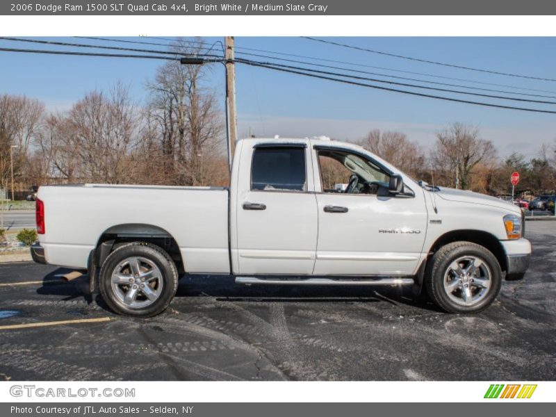 Bright White / Medium Slate Gray 2006 Dodge Ram 1500 SLT Quad Cab 4x4