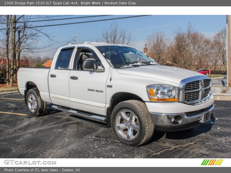 Bright White / Medium Slate Gray 2006 Dodge Ram 1500 SLT Quad Cab 4x4