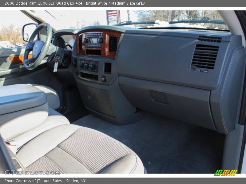 Bright White / Medium Slate Gray 2006 Dodge Ram 1500 SLT Quad Cab 4x4