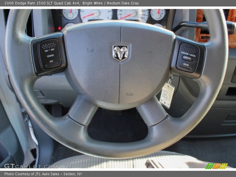 Bright White / Medium Slate Gray 2006 Dodge Ram 1500 SLT Quad Cab 4x4