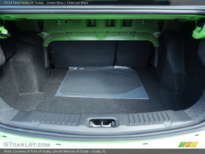 Green Envy / Charcoal Black 2014 Ford Fiesta SE Sedan