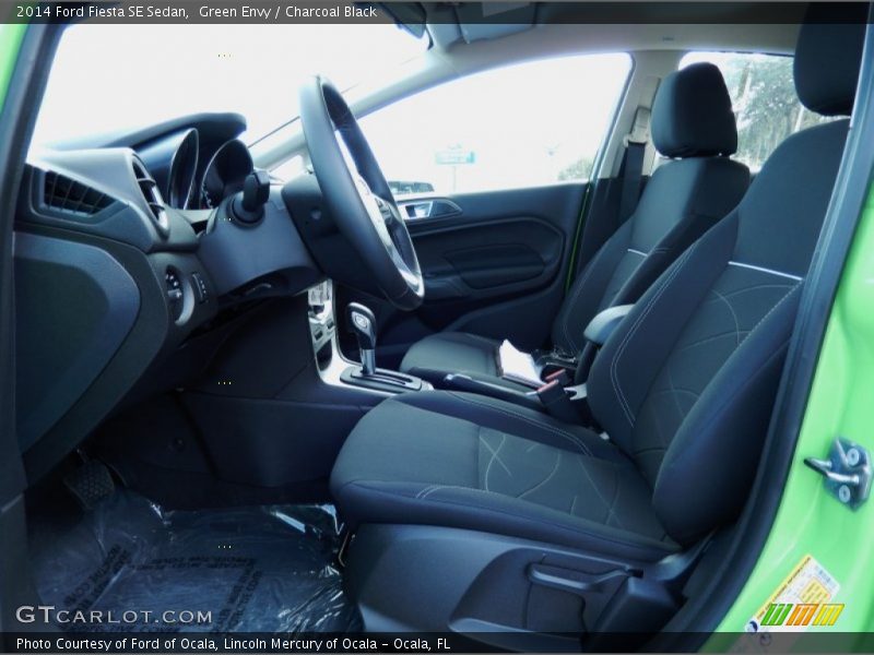 Green Envy / Charcoal Black 2014 Ford Fiesta SE Sedan