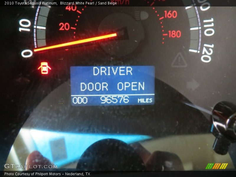 Blizzard White Pearl / Sand Beige 2010 Toyota Sequoia Platinum