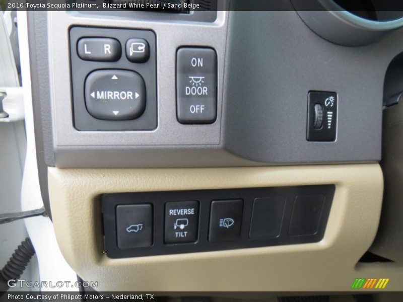 Blizzard White Pearl / Sand Beige 2010 Toyota Sequoia Platinum