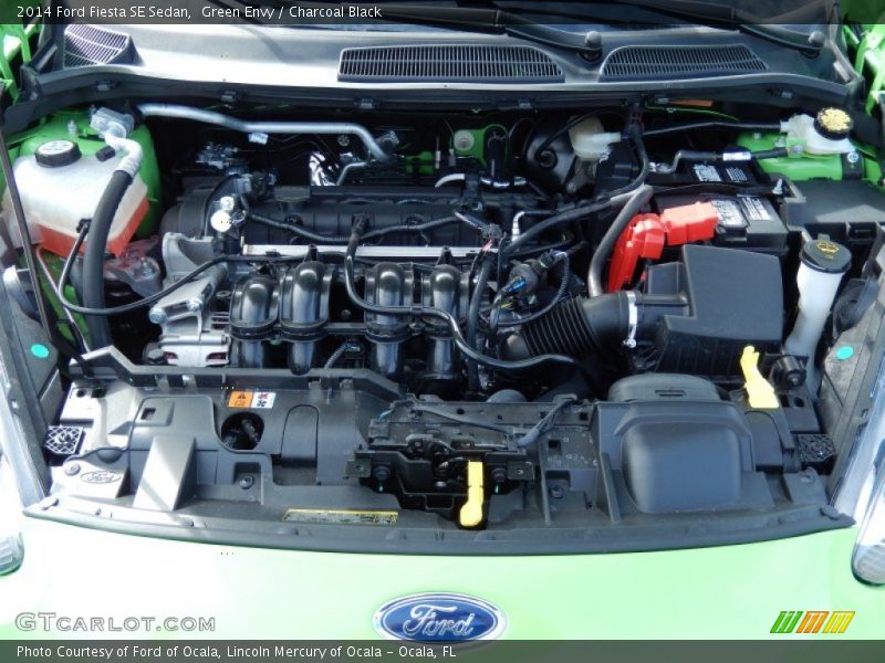 Green Envy / Charcoal Black 2014 Ford Fiesta SE Sedan