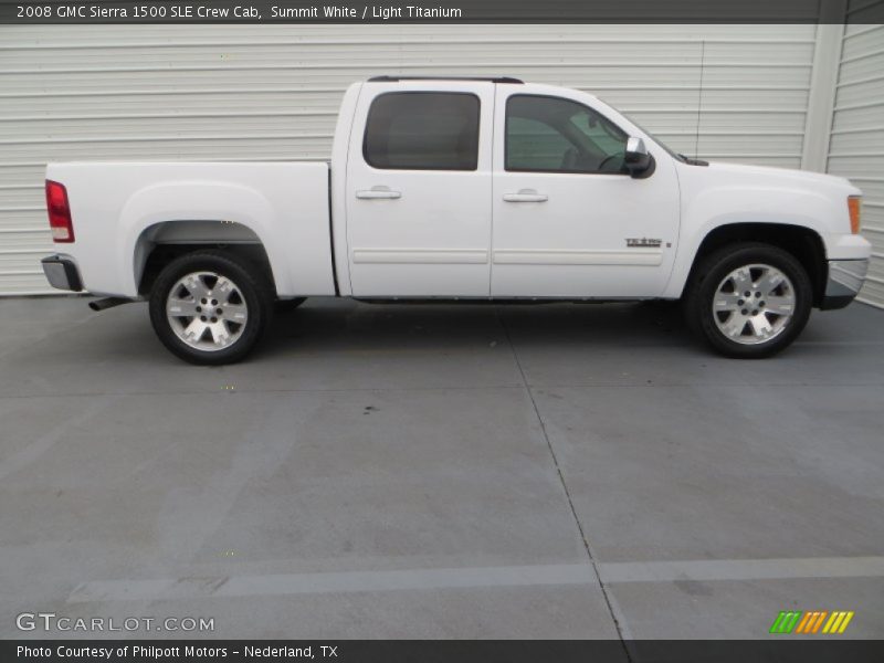 Summit White / Light Titanium 2008 GMC Sierra 1500 SLE Crew Cab
