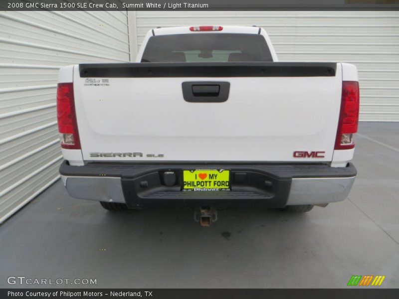 Summit White / Light Titanium 2008 GMC Sierra 1500 SLE Crew Cab