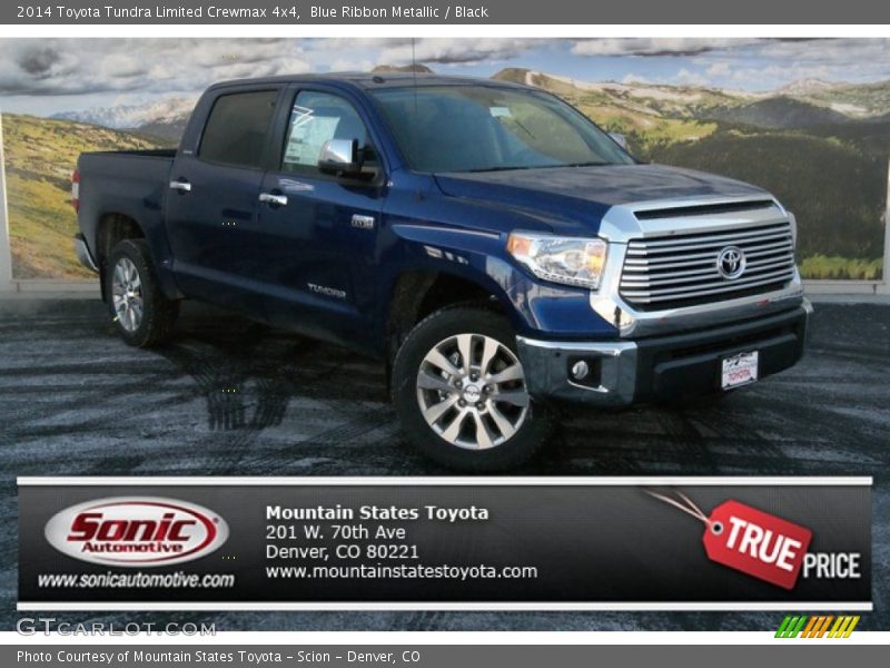 Blue Ribbon Metallic / Black 2014 Toyota Tundra Limited Crewmax 4x4